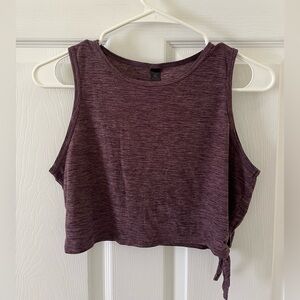 Kyodan Heathered Purple Crop Top
